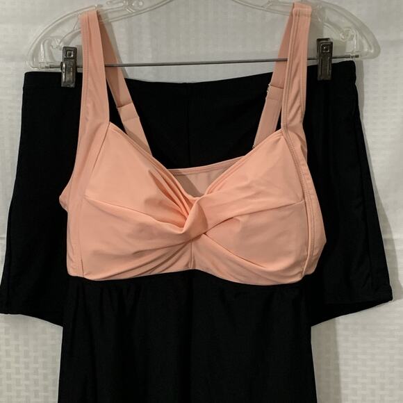 Aqua Eve Plus Size Swimsuit Tankini 16W Swimdress Shorts - Picture 2 of 9